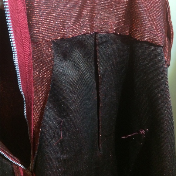 Vintage handmade red shimmer jump suit 1970s - Picture 8 of 8